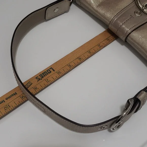 Coach Vintage Soho Elegant Metallic Leather Shoulder Bag - Picture 11 of 12